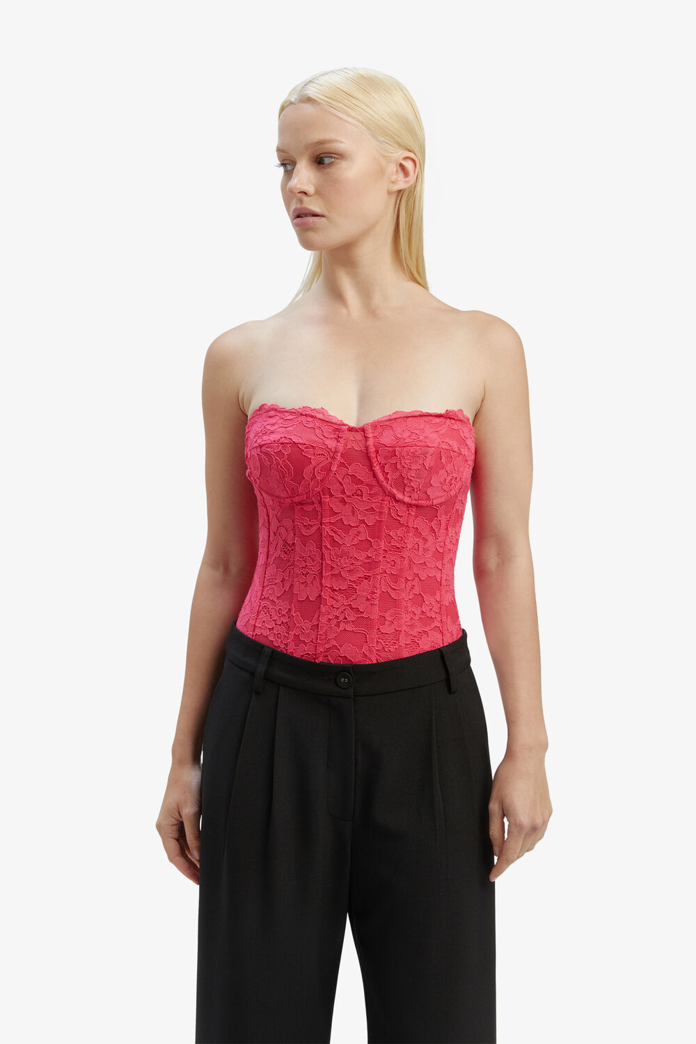 OSKAR BODYSUIT in colour HOT PINK