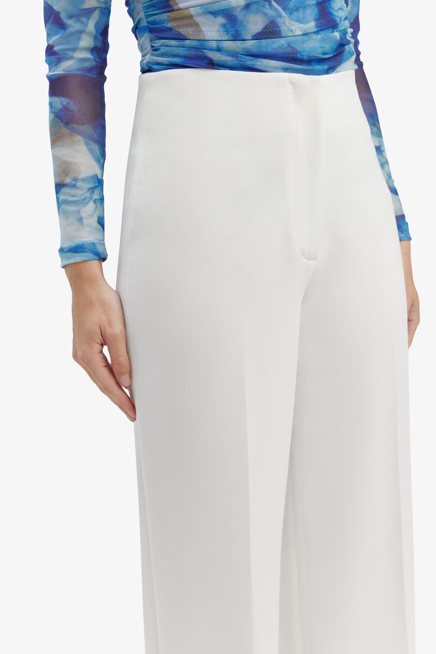 ANNA HIGH WAIST PANT in colour Orchid White