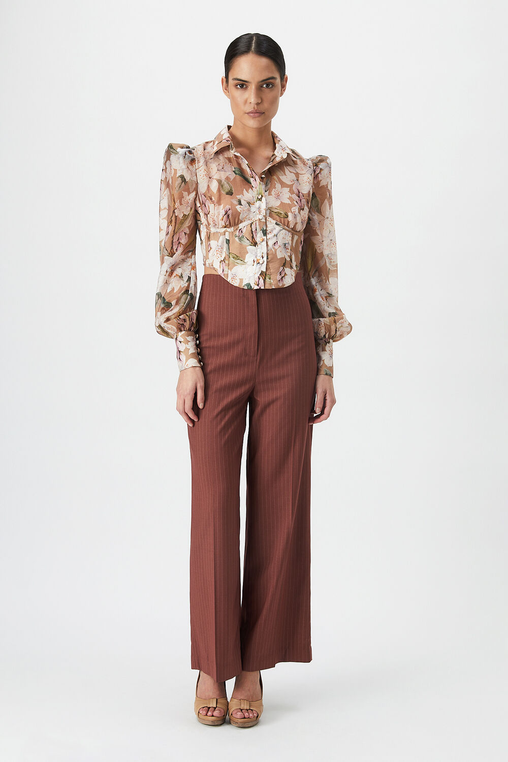 VALENTINA CORSET SHIRT in colour LILY FLORAL
