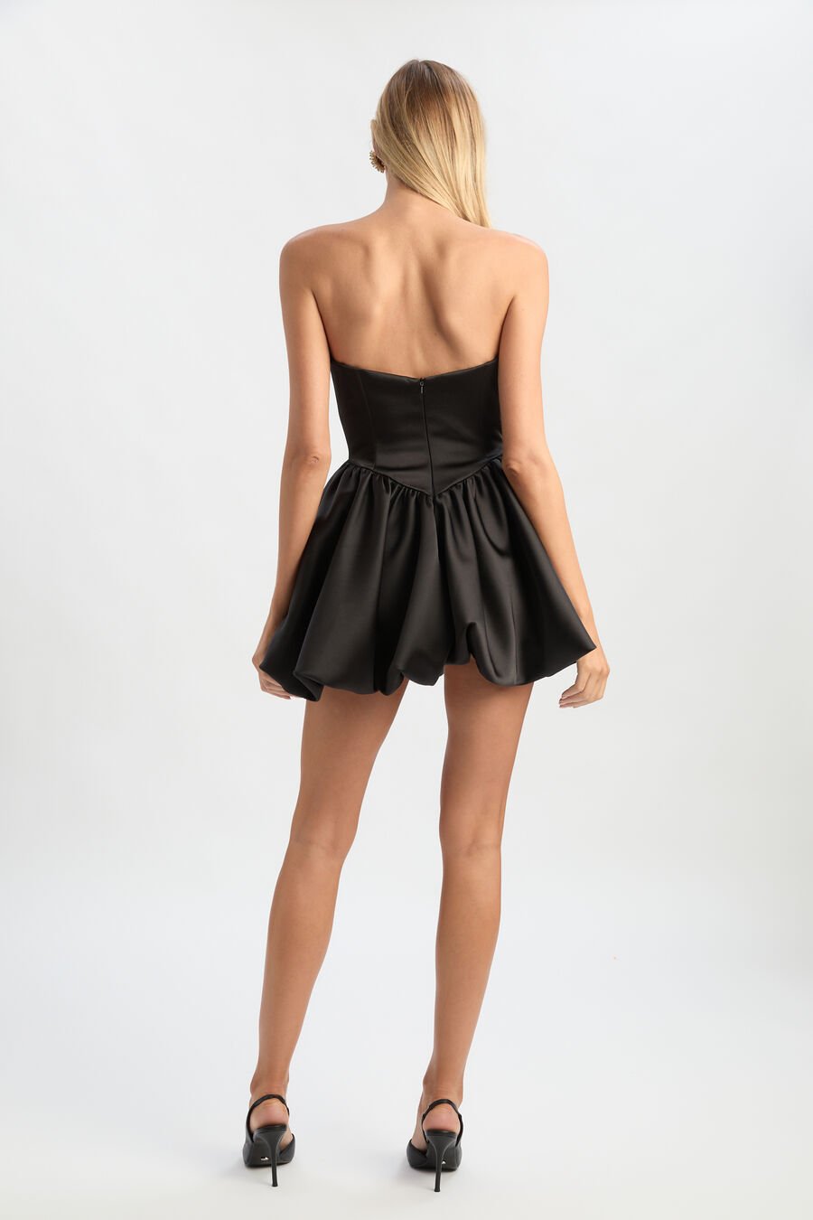 Avella Bubble Hem Mini Dress