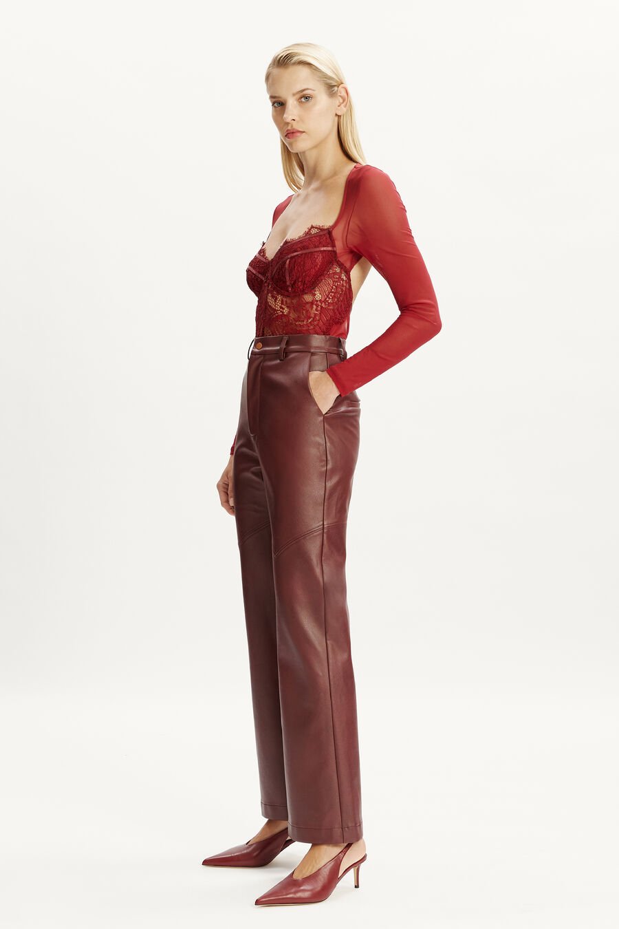 Farrah Lace Mesh Bodysuit