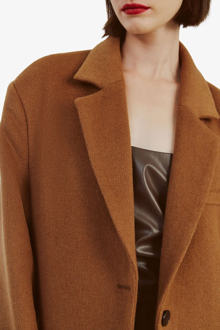 STRUCTURED OVERSIZED COAT in colour CAMEL