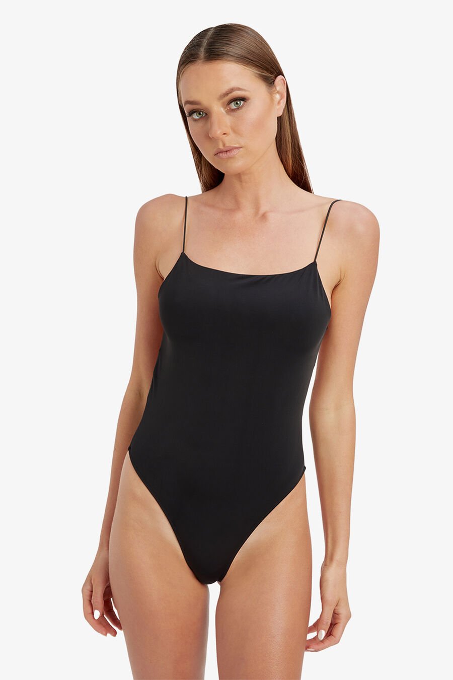 JASMINKA JERSEY BODYSUIT in colour BLACK