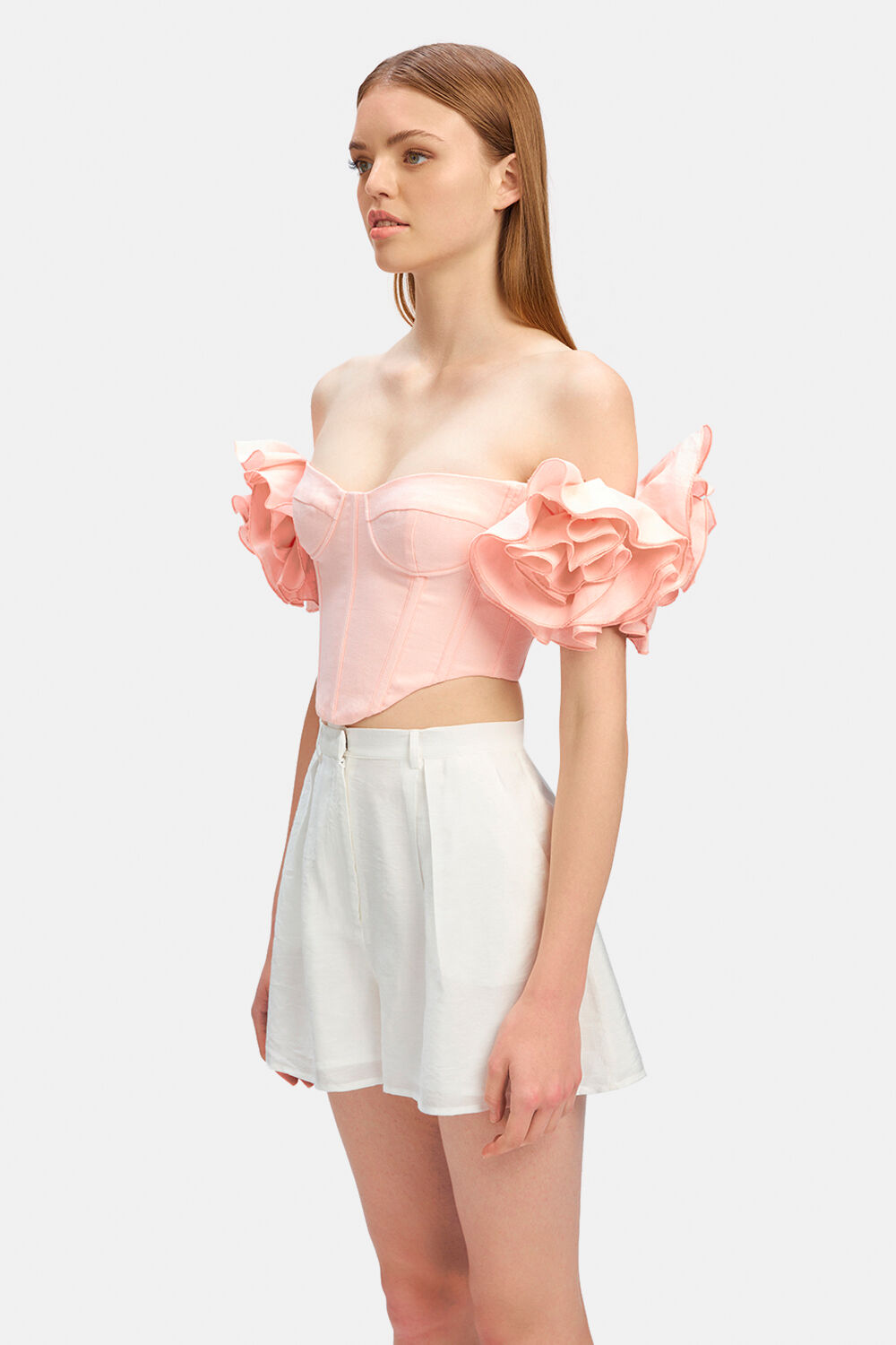 SIGMA CORSET TOP in colour SOFT PINK