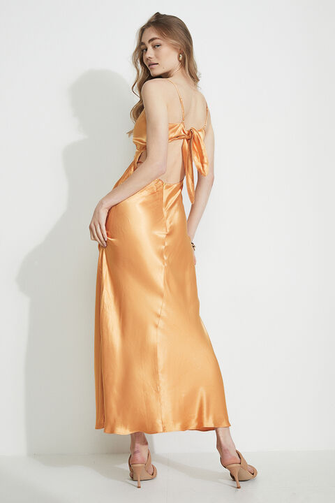 MALINDA SLIP DRESS in colour CORAL