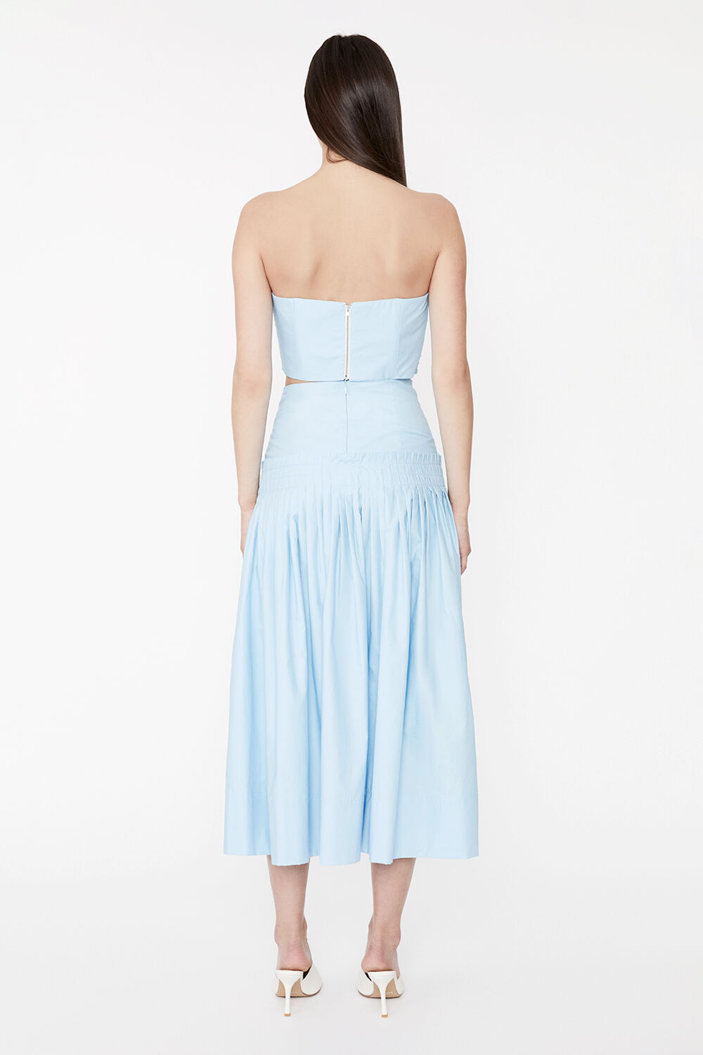 JADA MIDI SKIRT in colour CERULEAN