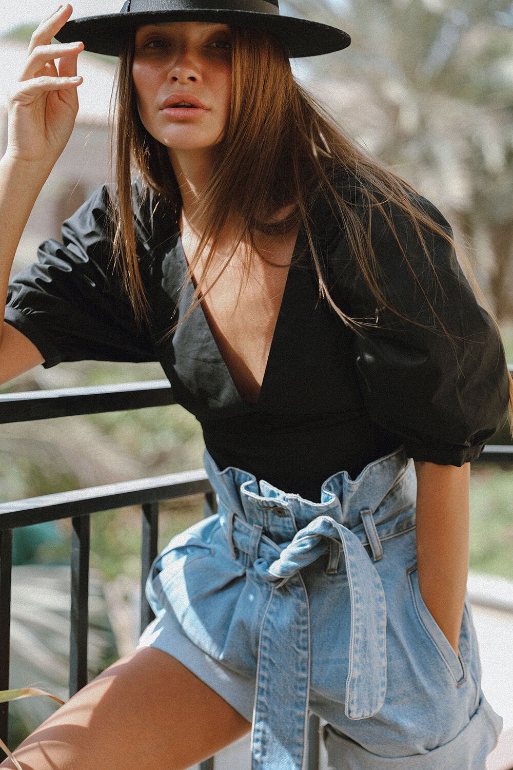 Bardot denim shorts clearance
