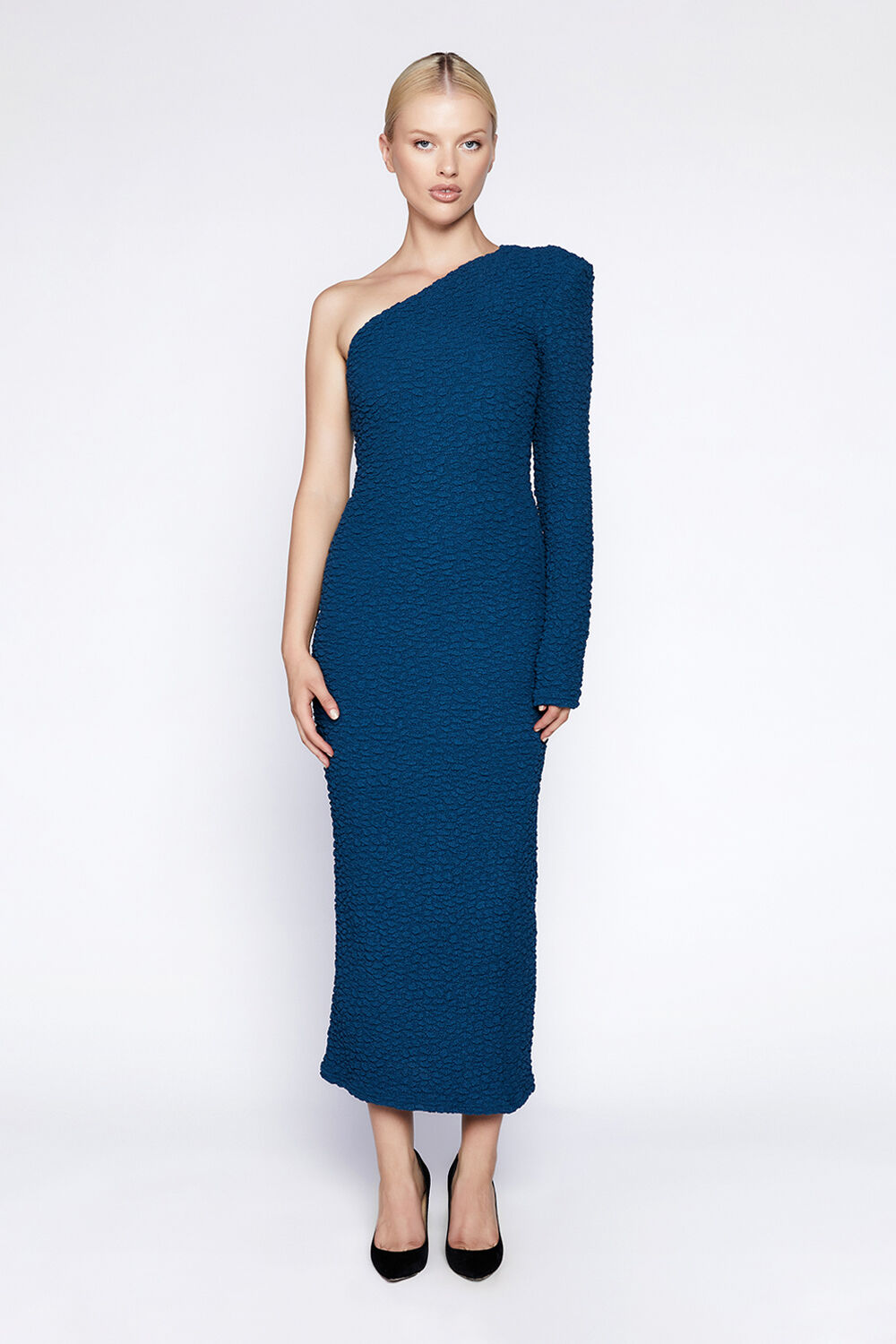 Teal bardot dress online
