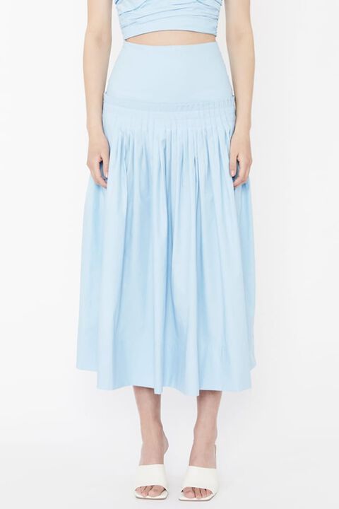 JADA MIDI SKIRT in colour CERULEAN