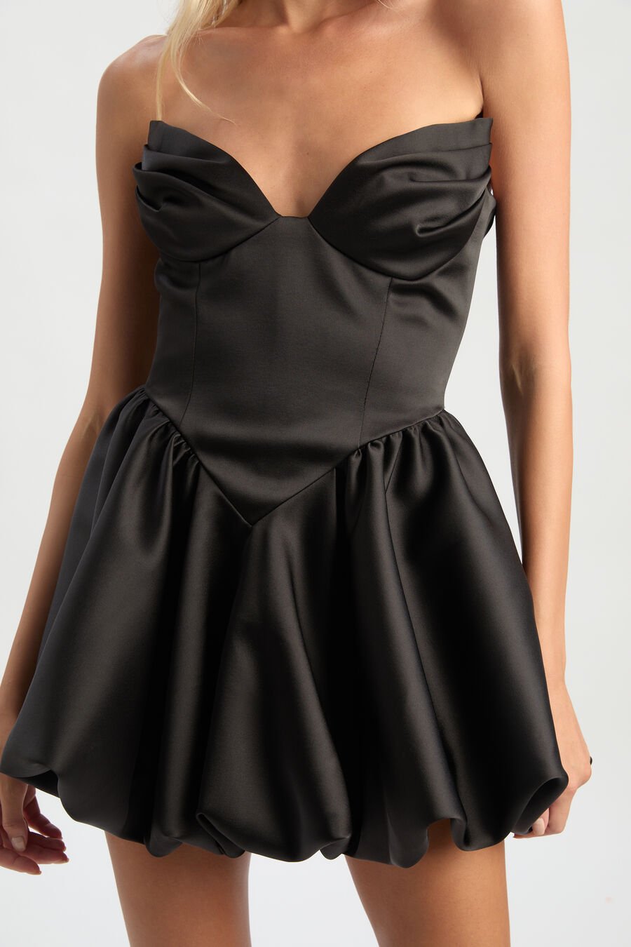 Avella Bubble Hem Mini Dress