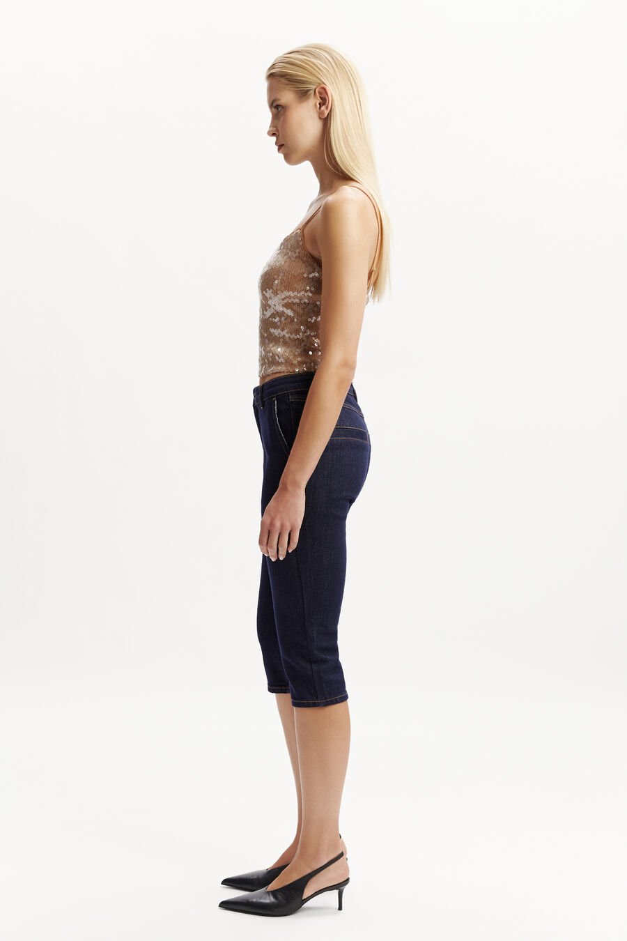 RAMIRA SEQUIN CAMI in colour NUDE