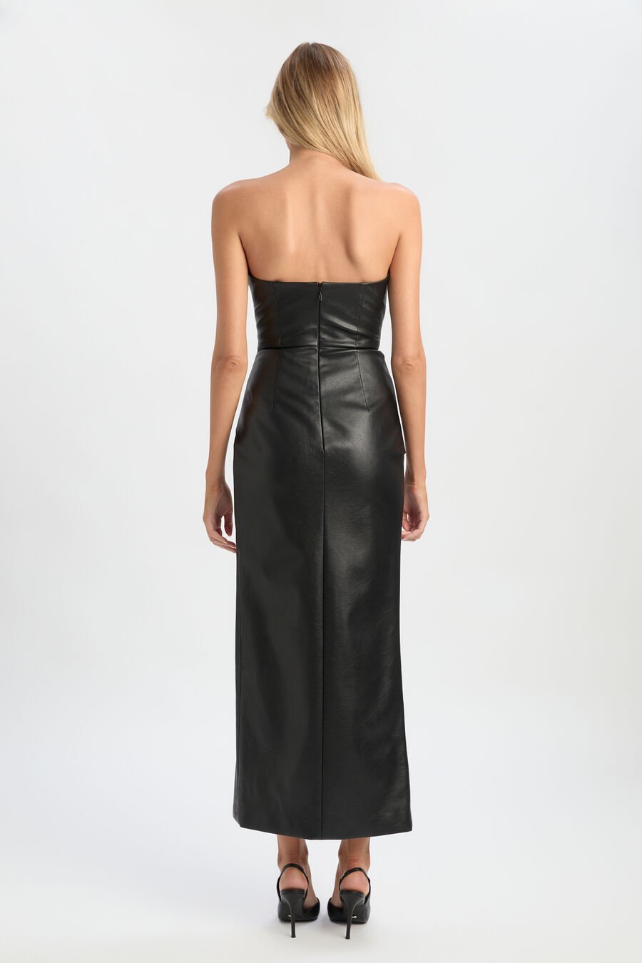 Vani Vegan Leather Maxi Dress