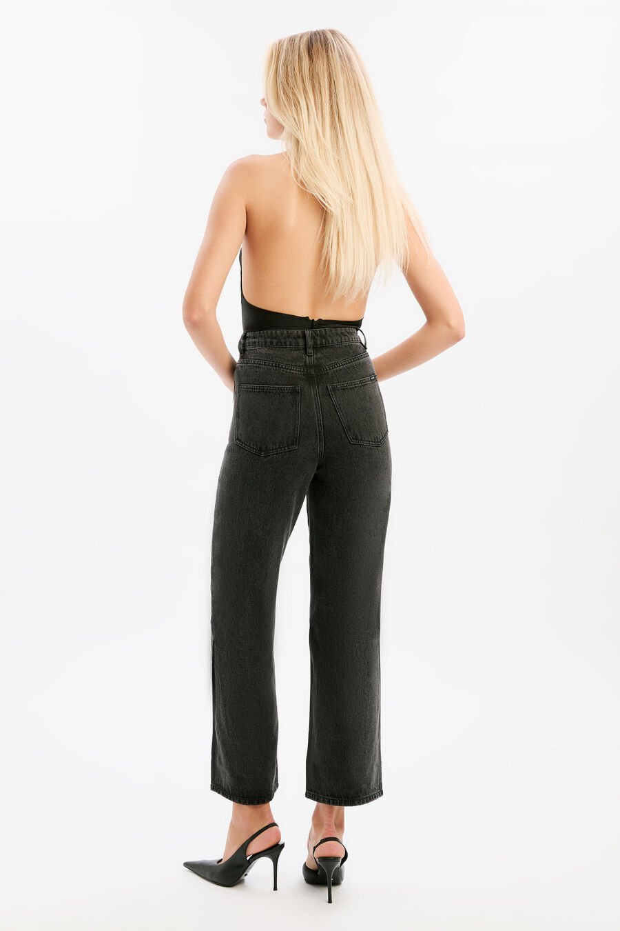 Elviria Halter Satin Bodysuit