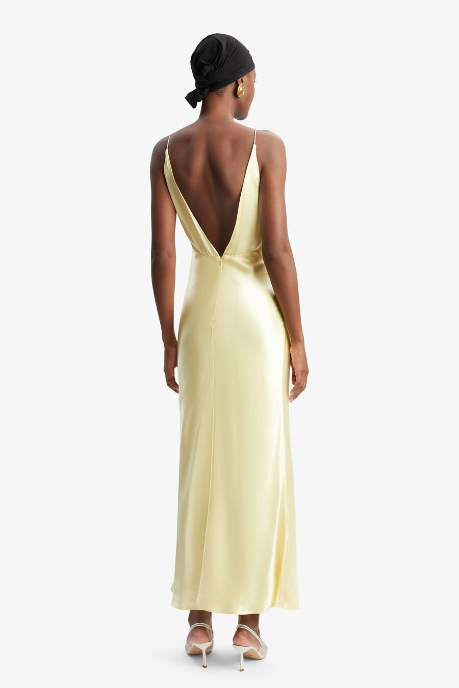 CAPRI DIAMONTE SLIP DRESS in colour Canary Yellow