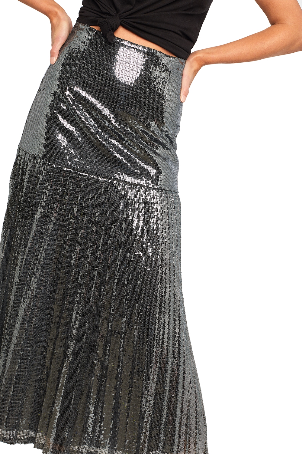 Bardot pleated sequin skirt clearance