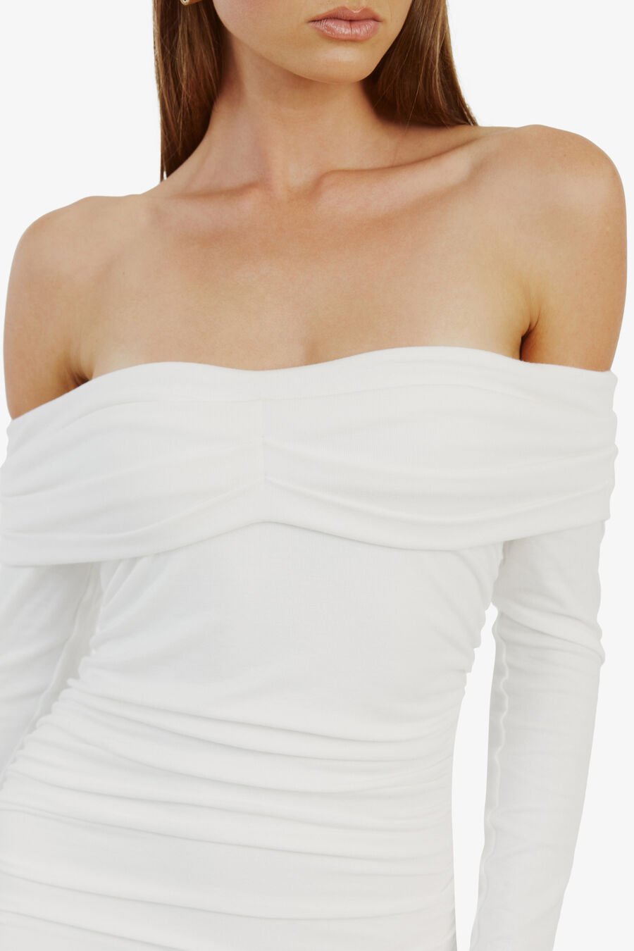 ARKIE KNIT MAXI DRESS in colour IVORY
