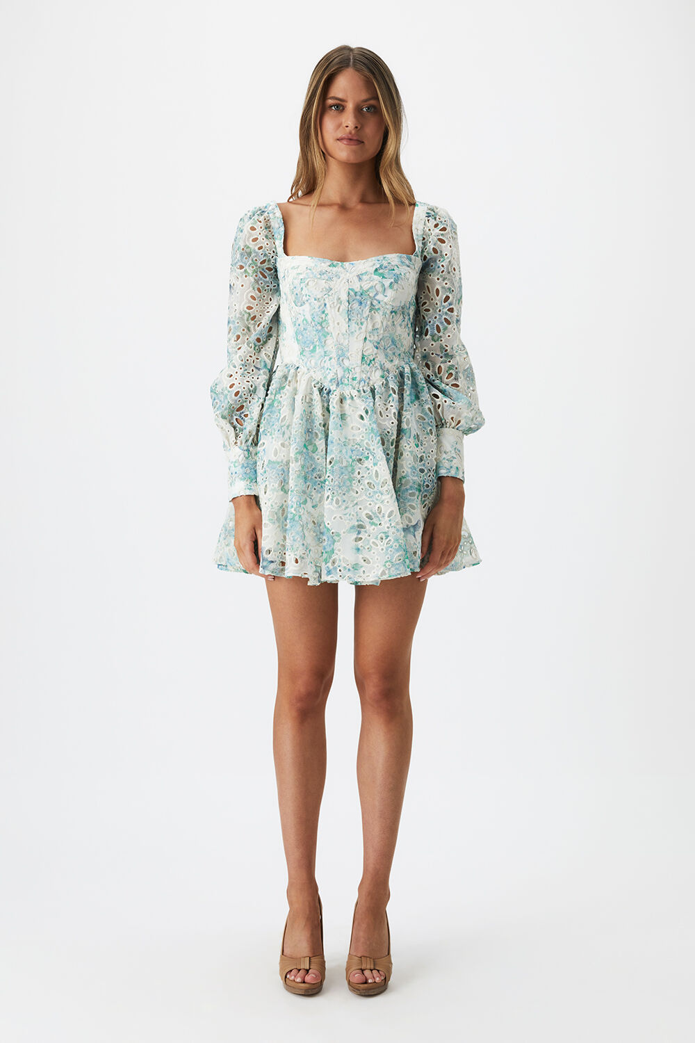 Bardot flounce dress discount