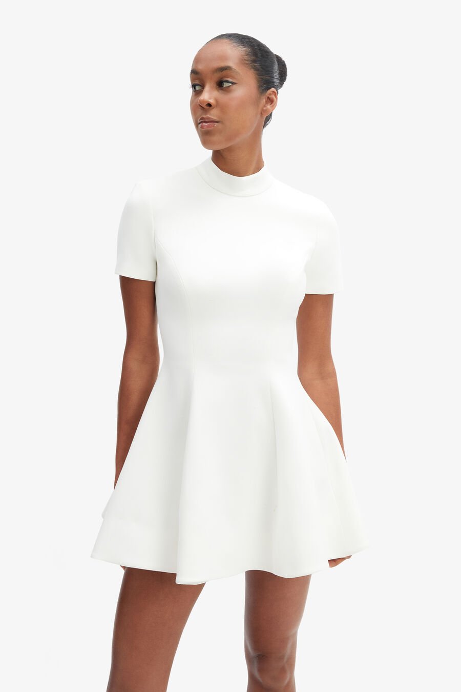 ZEPHYRA COLLAR MINI DRESS in colour Orchid White