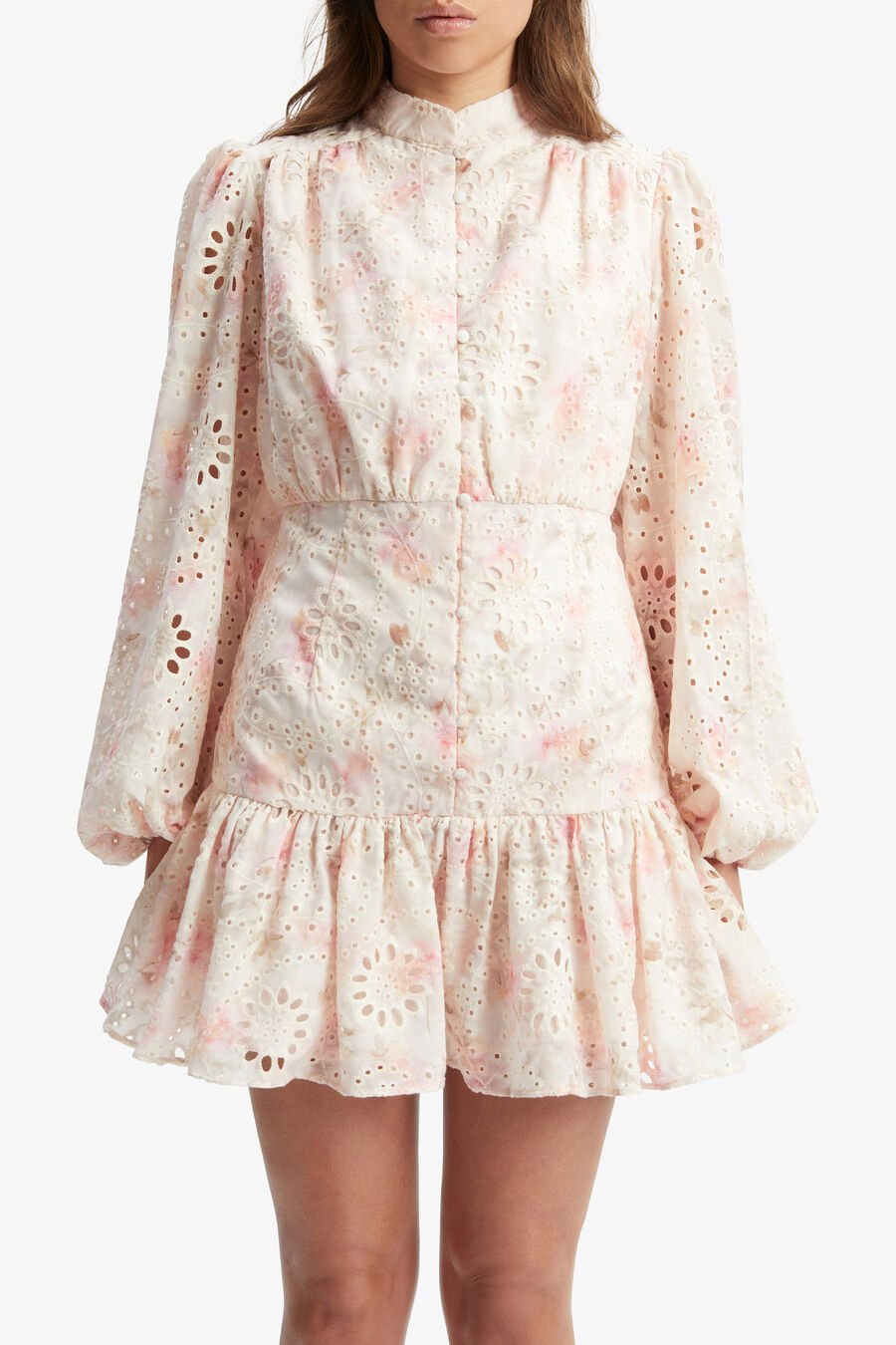 HENDRY FLORAL MINI DRESS in colour Pink Floral