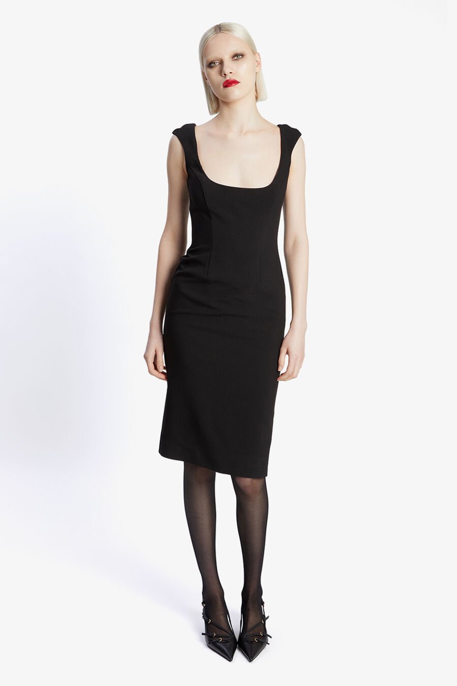 Audrey Fitted Midi Dress