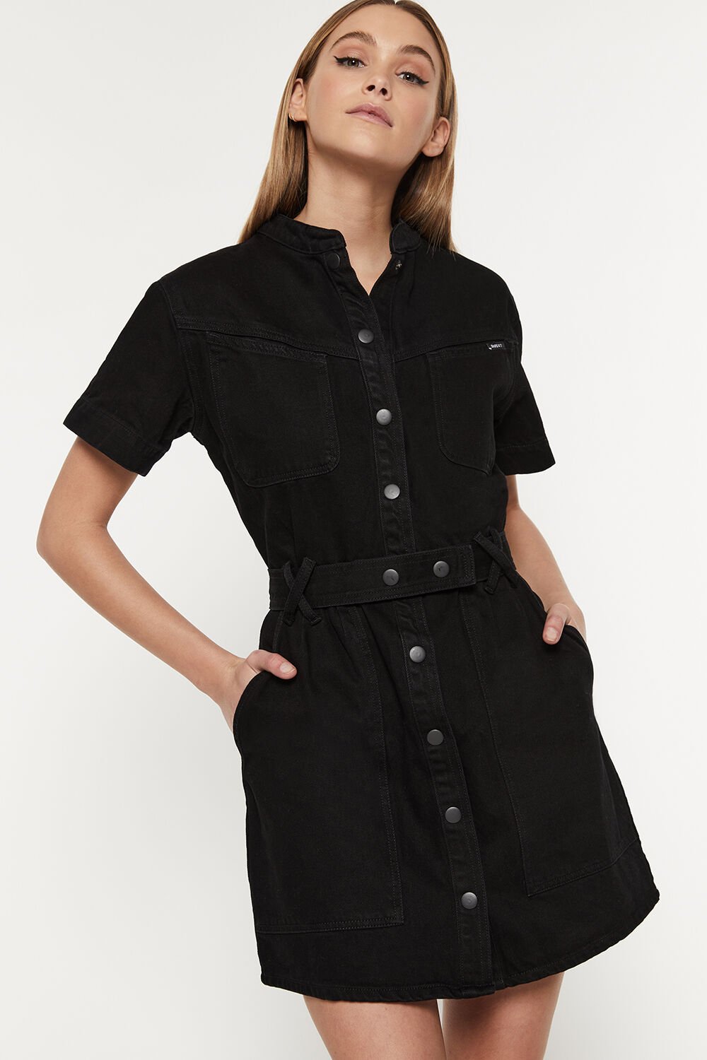 Black sales jean dress