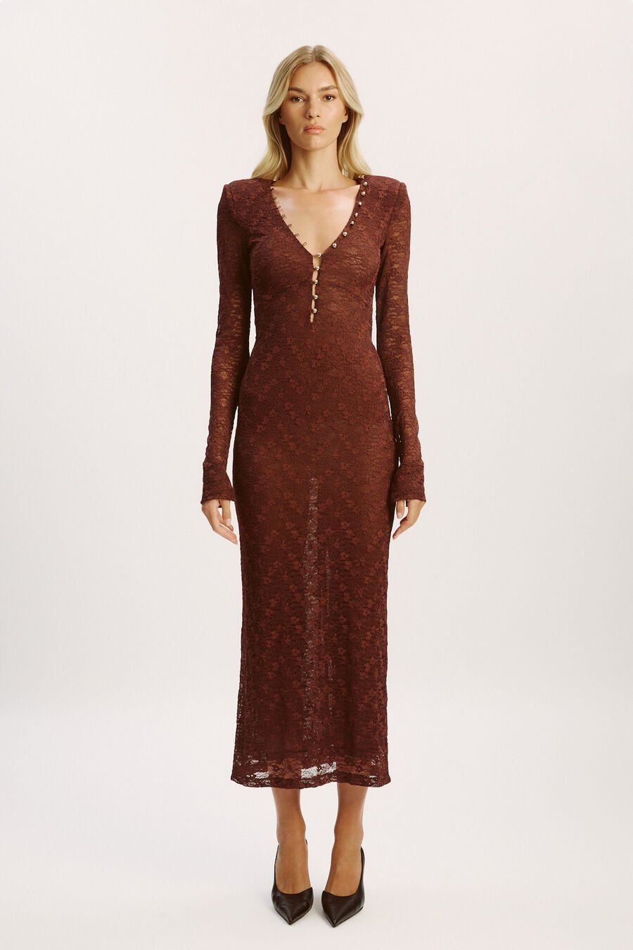 Zenia Long Sleeve Midi Dress