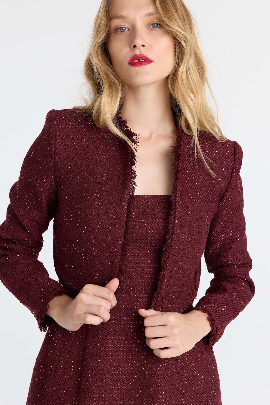 Nevelle Boucle Cropped Jacket