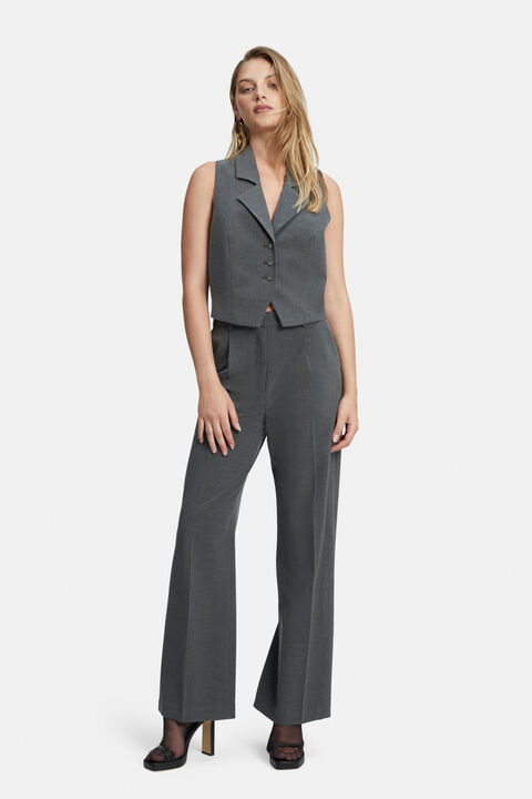 PIN STRIPE STRAIGHT PANT in colour FROST GRAY