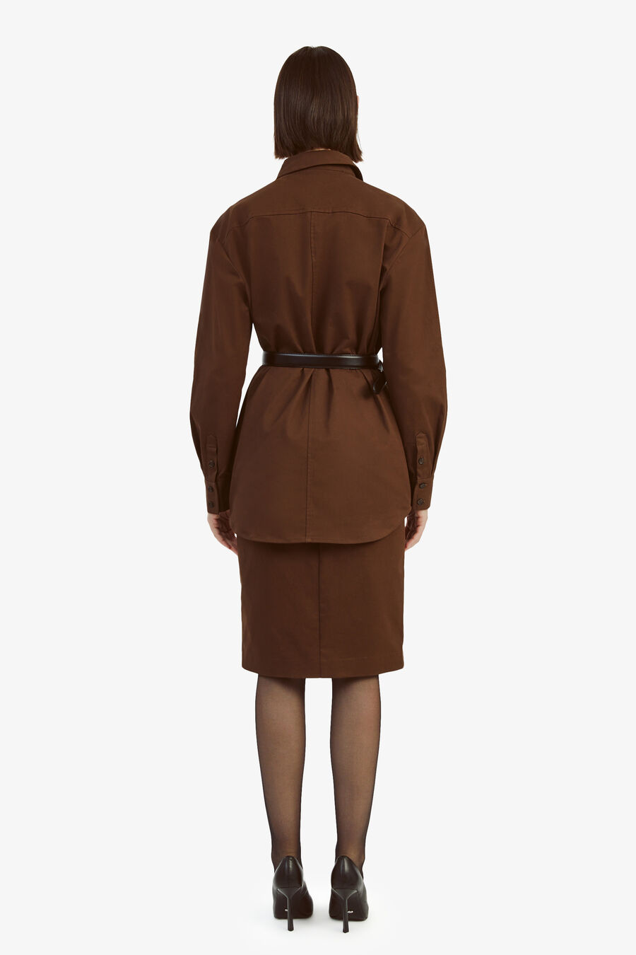 TYBI COTTON SHIRT in colour CHOCOLATE