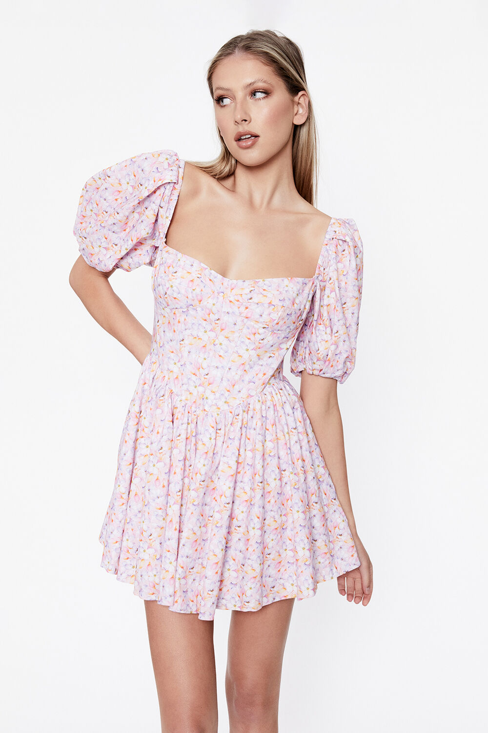 KIAH CORSET MINI DRESS in colour DRESS BLUES