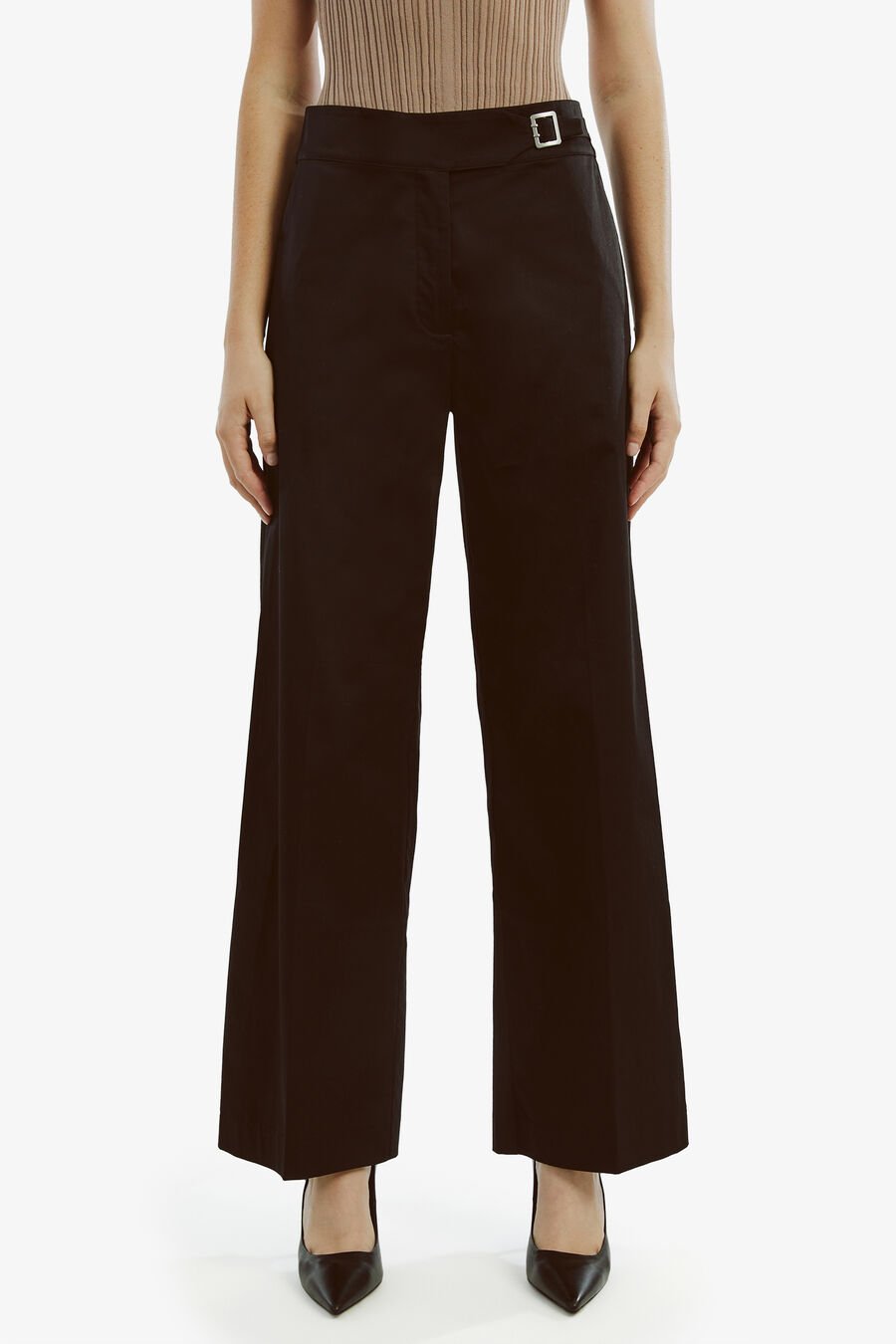 ILARIA STRAIGHT LEG PANT in colour BLACK