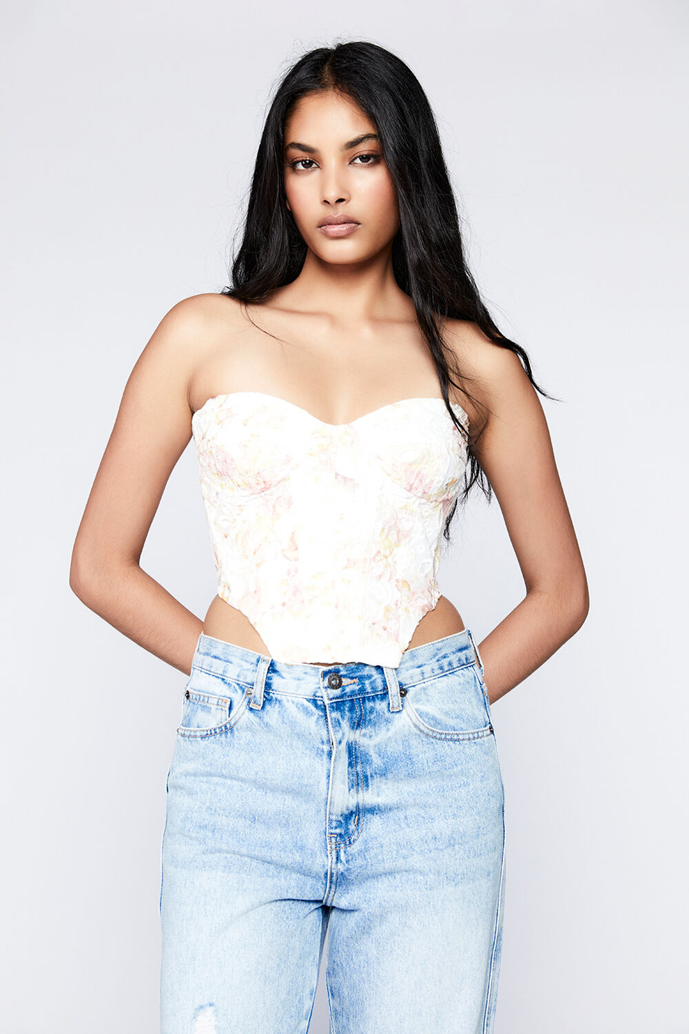 LILA BUSTIER in colour EL N YELLOW