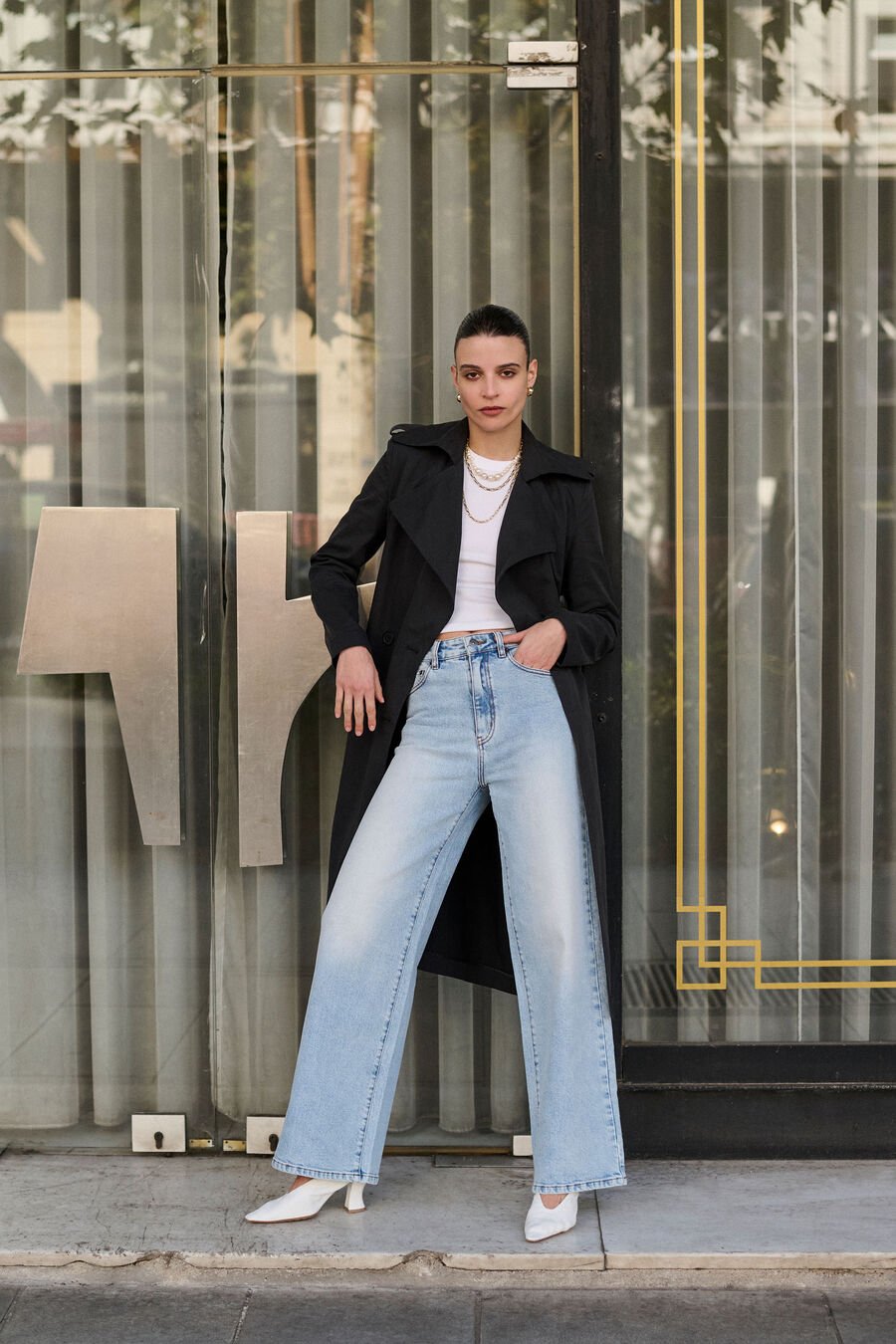 HEIDI WIDE LEG JEAN in colour Light Denim