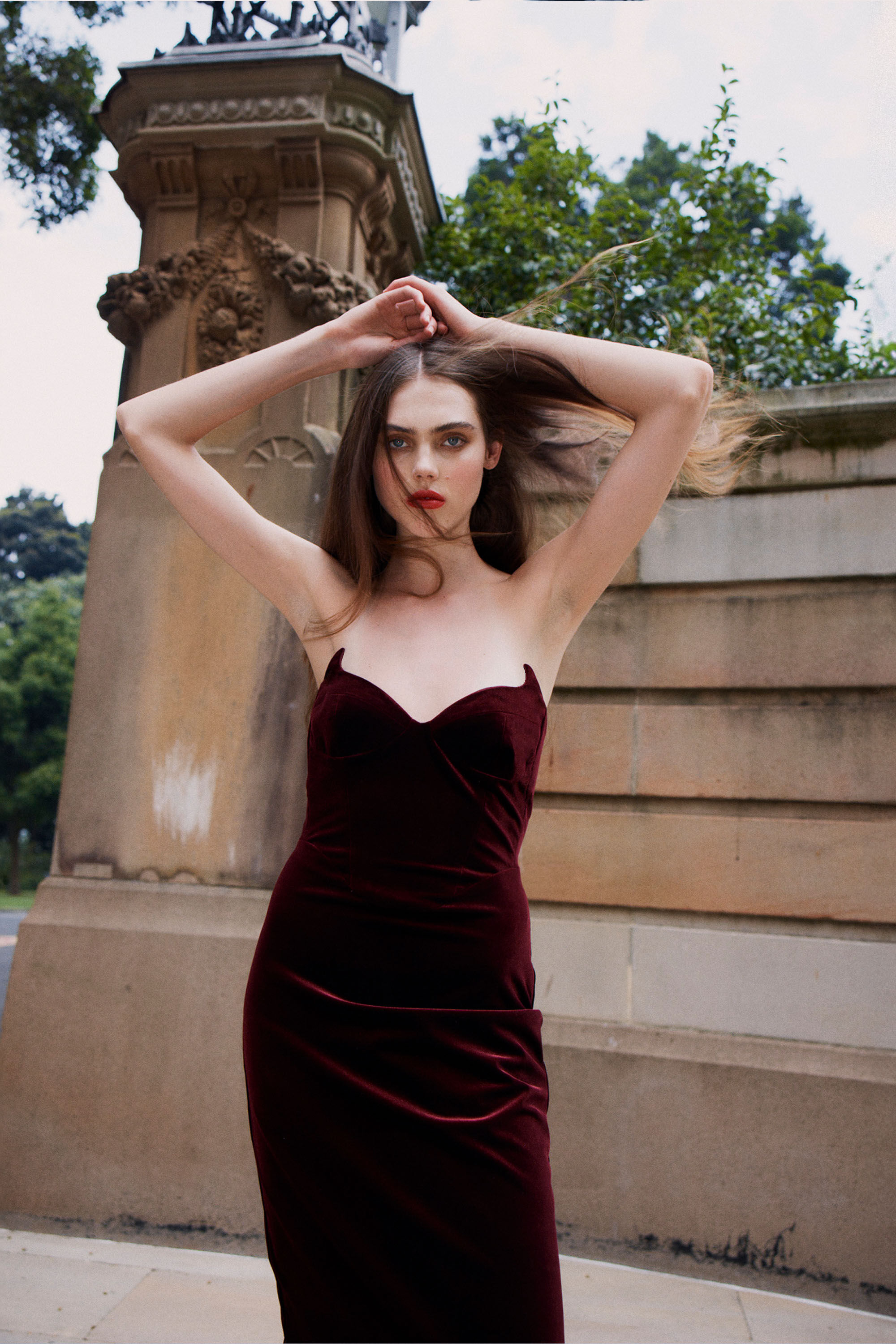 Burgundy velour dress cheap