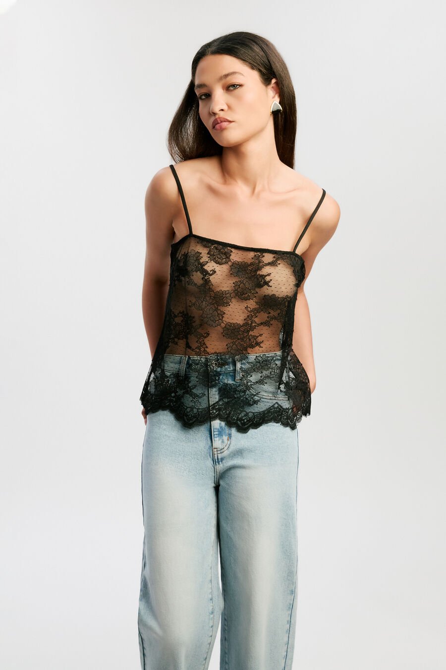 Hildie Sheer Lace Cami