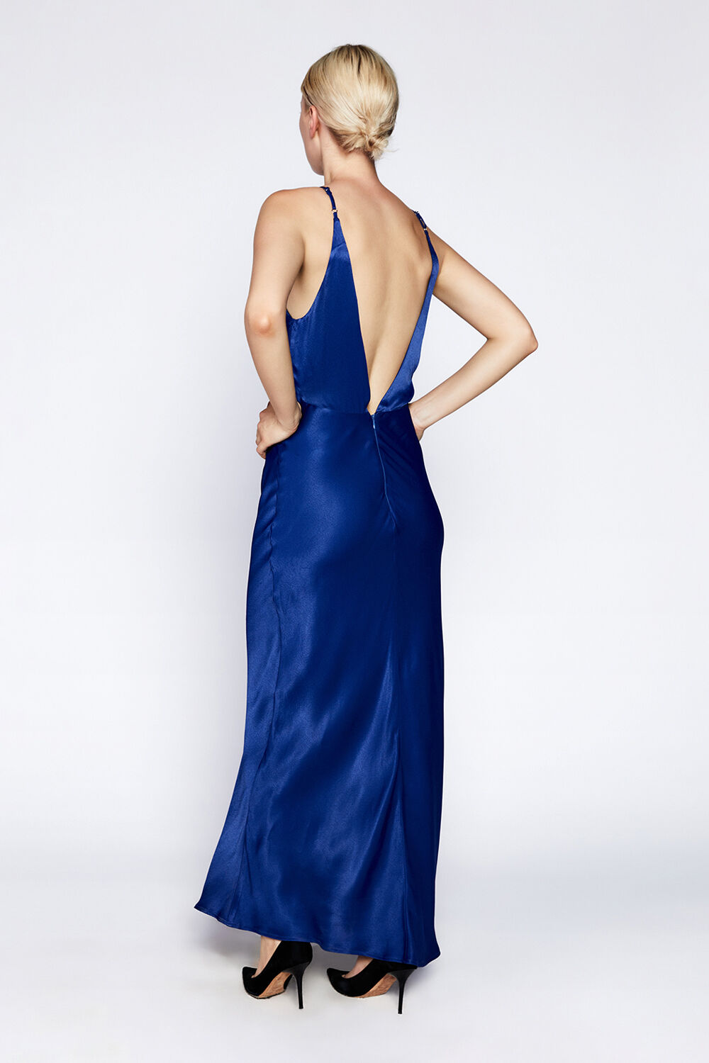 CAPRI SLIP DRESS in colour BRIGHT COBALT