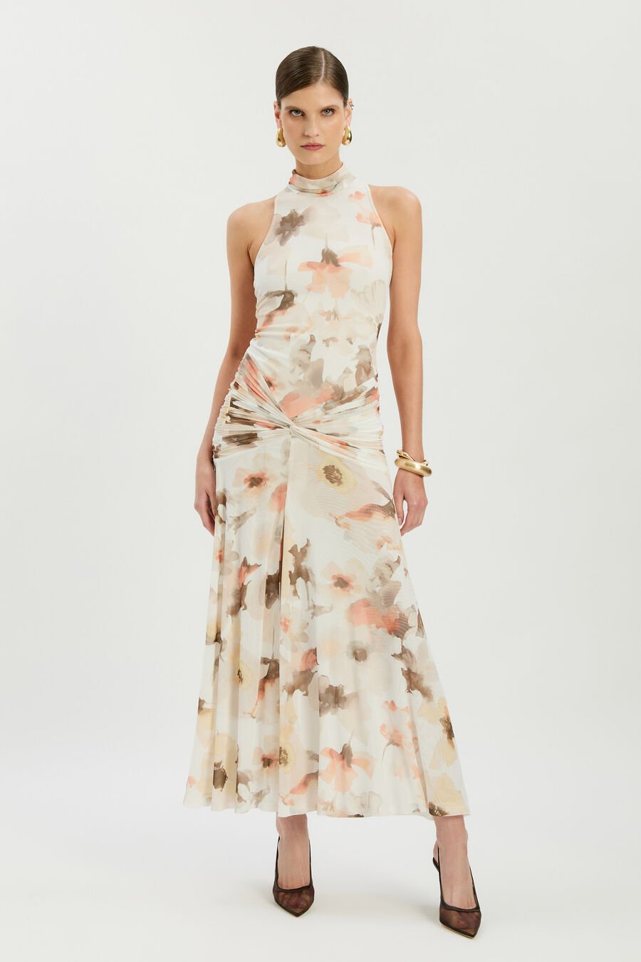 Leanna Mesh Midi Dress