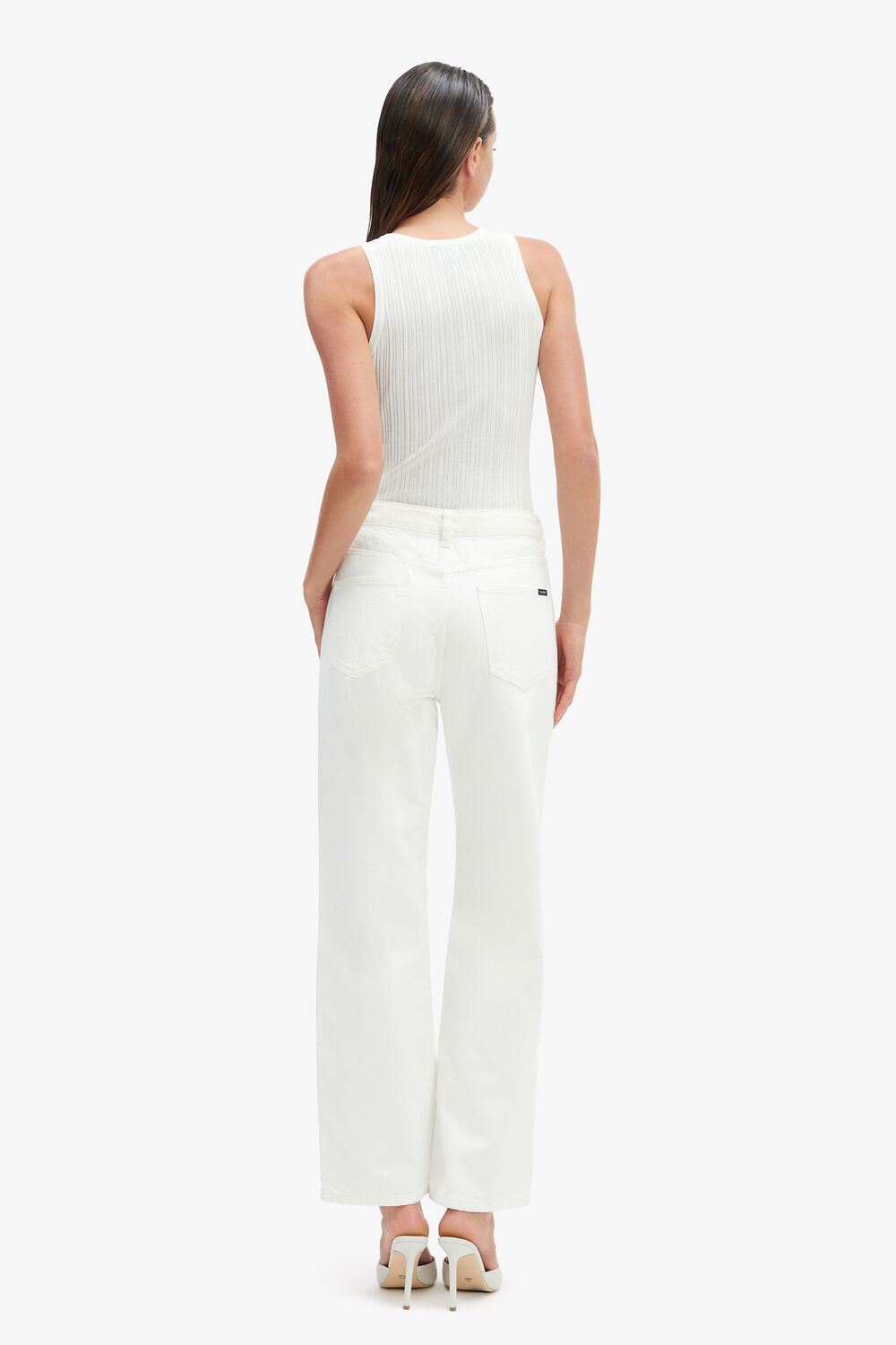 PIA STRAIGHT JEAN in colour CLOUD DANCER