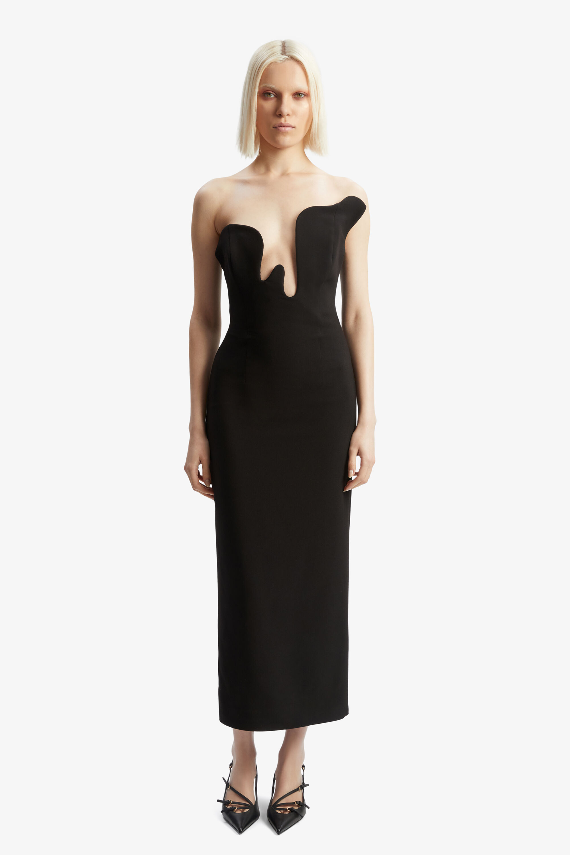 ◆Loulouseoul◆ Rosy Balloon Shirring Midi Dress Black S1277 ppdr1911028-1.jpg