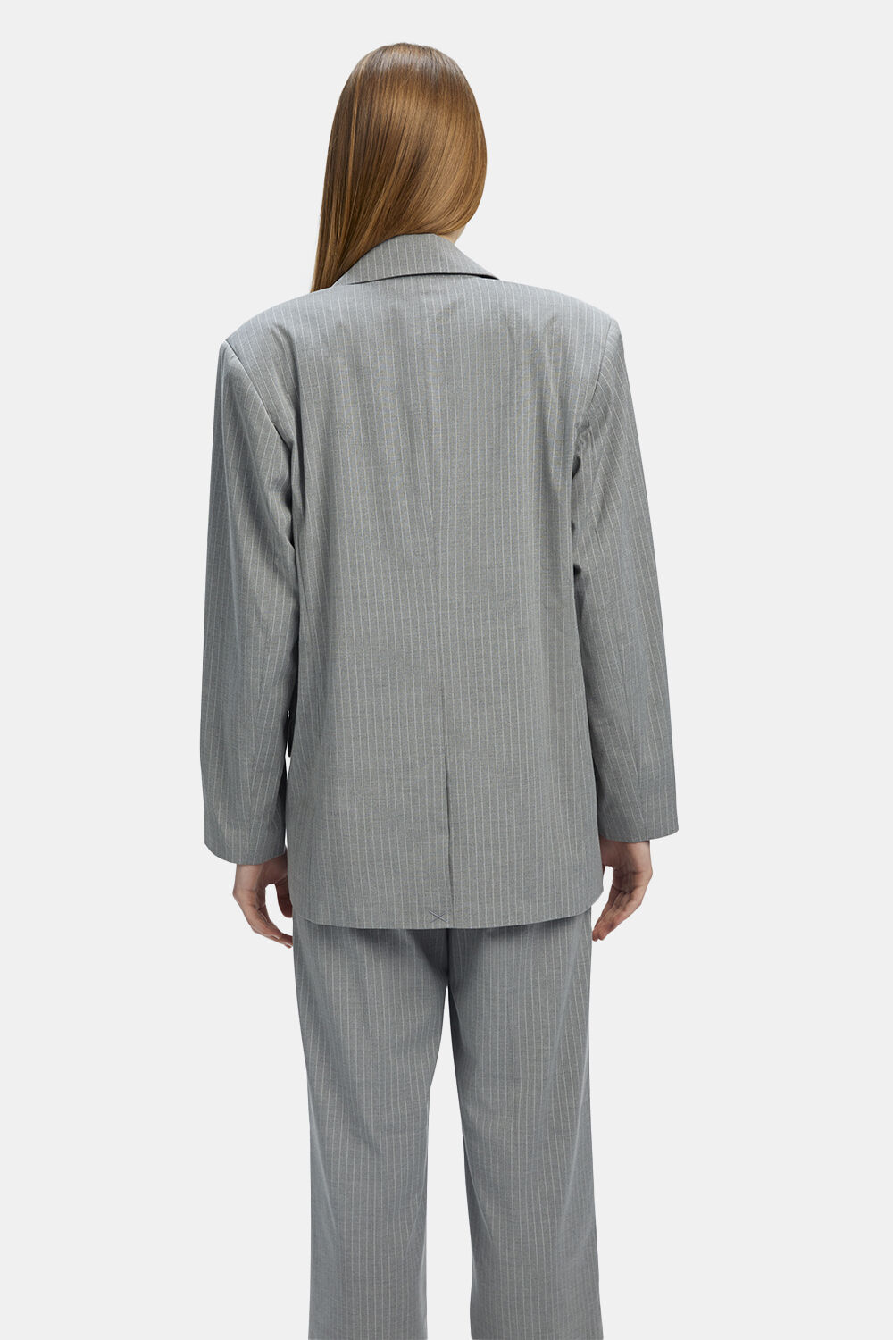 PIN STRIPE BLAZER in colour FROST GRAY