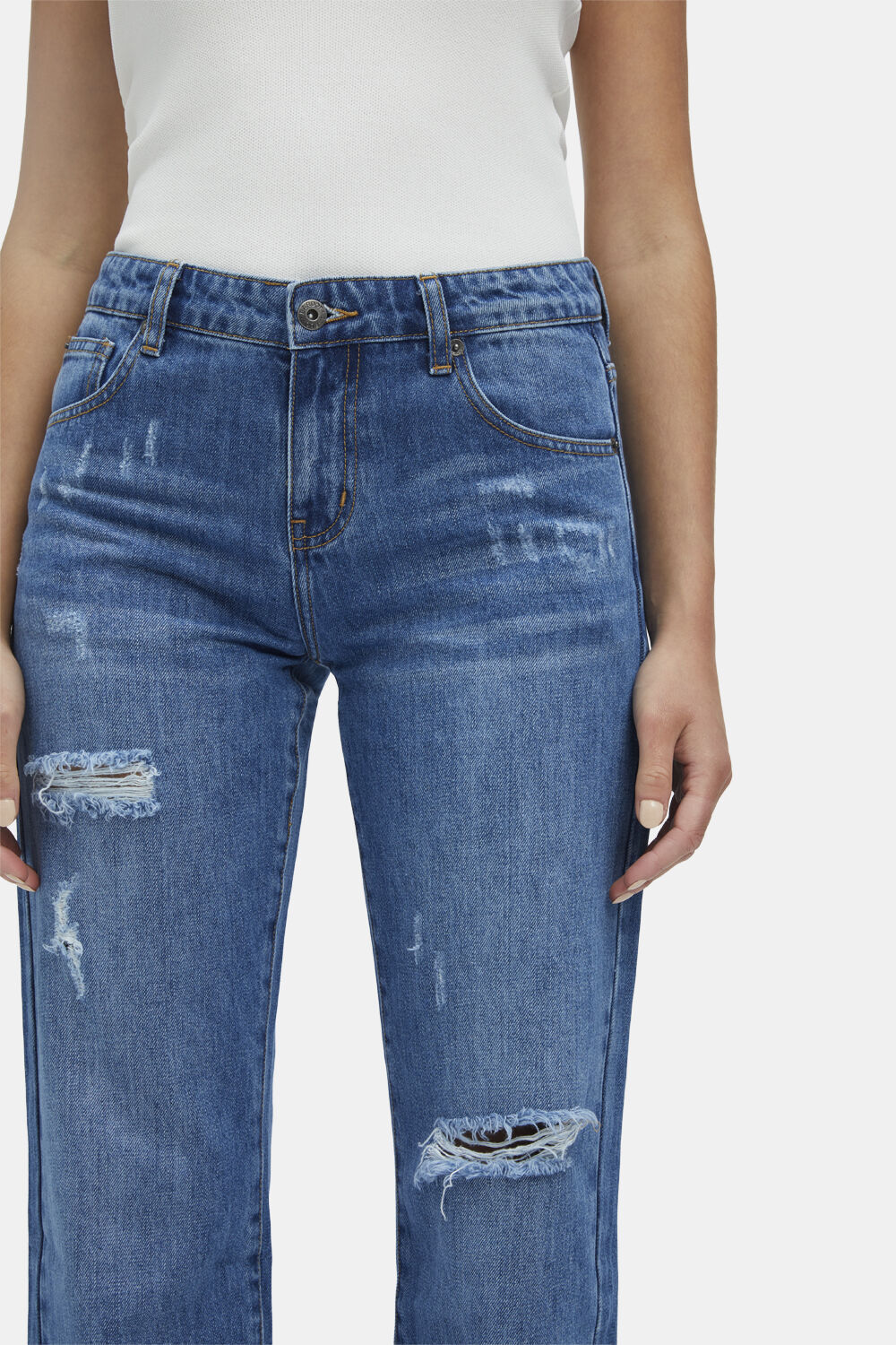LOLA HIPSTER STRAIGHT LEG JEAN in colour CITADEL