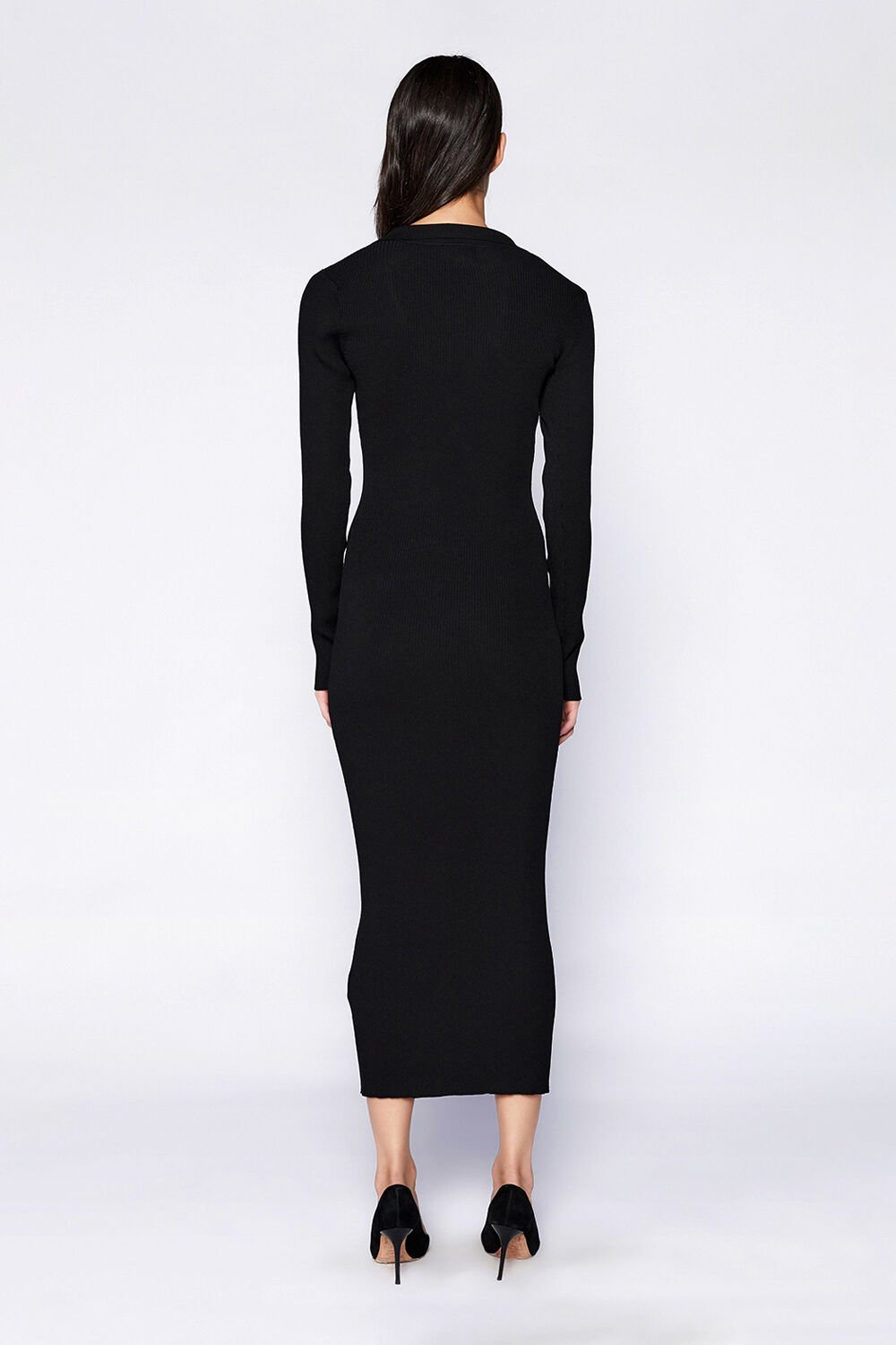 ロザリームーン Random Rib Knit Dress 黒