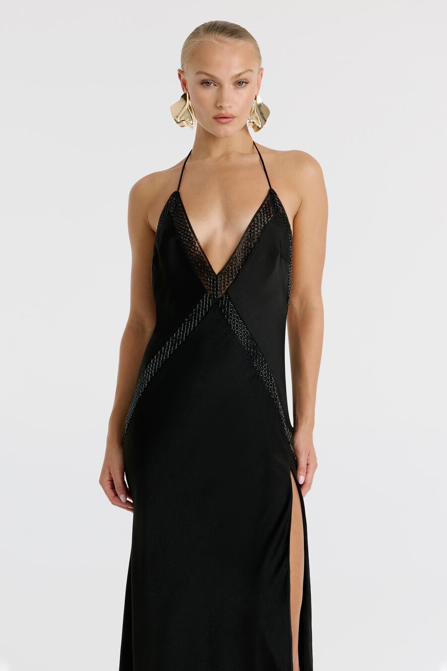 Olena Trim Insert Maxi Dress