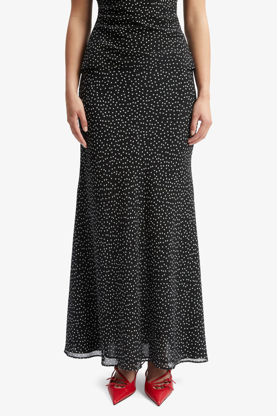 MONROE MAXI SKIRT in colour BLACK SPOT