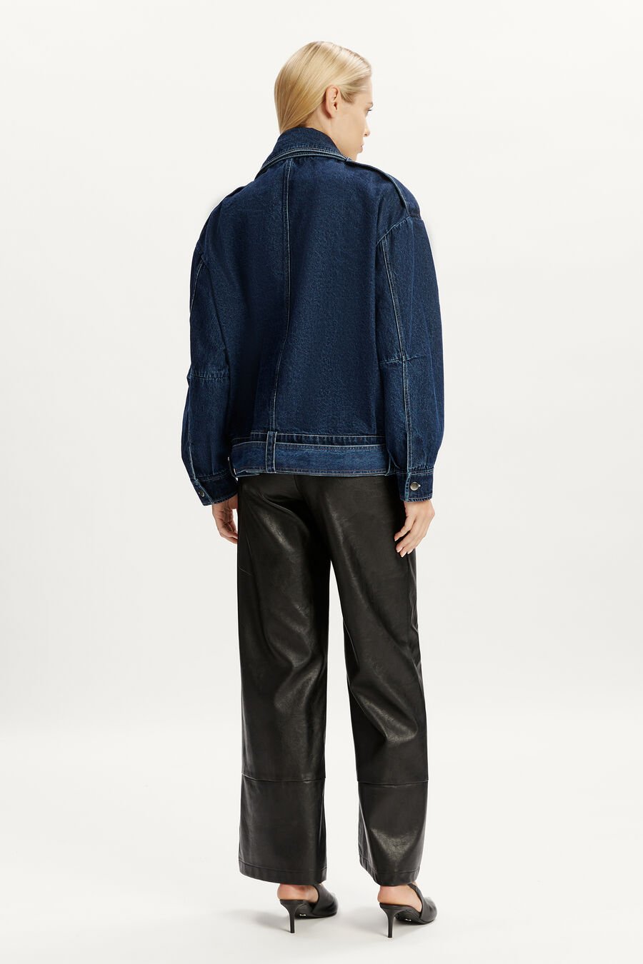 KAVI OVERSIZED DENIM JACKET in colour DARKDENIM