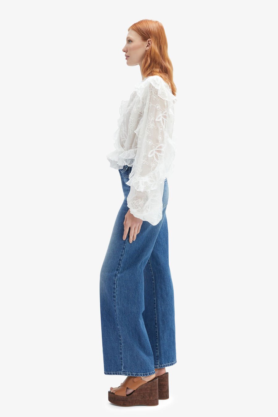 Frill Embroidered Blouse