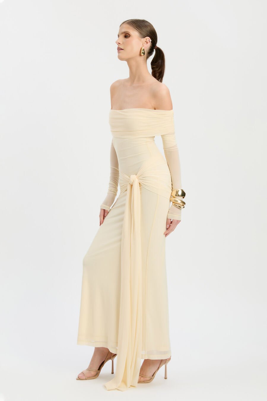 Selina Tie Front Mesh Dress