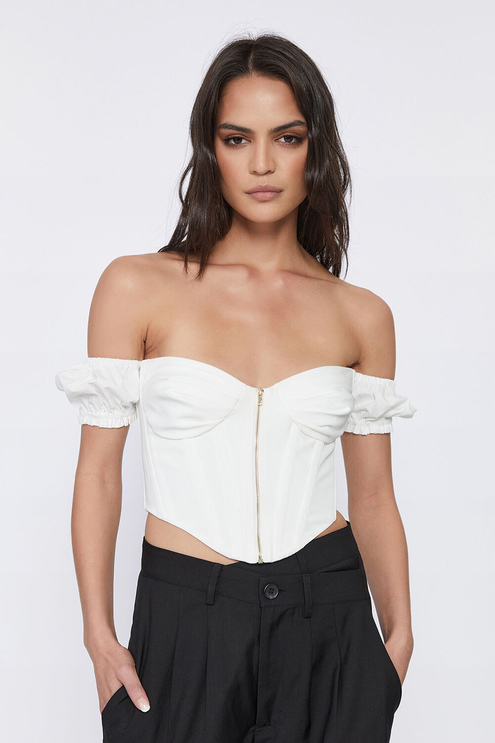 LENA CORSET BUSTIER in colour BRIGHT WHITE