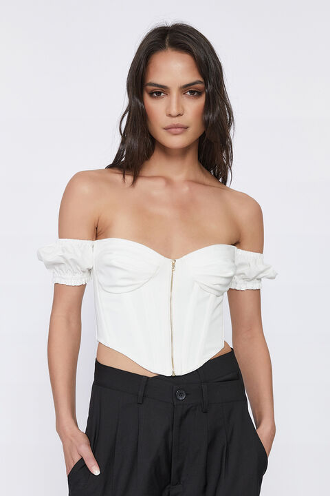 LENA CORSET BUSTIER in colour BRIGHT WHITE