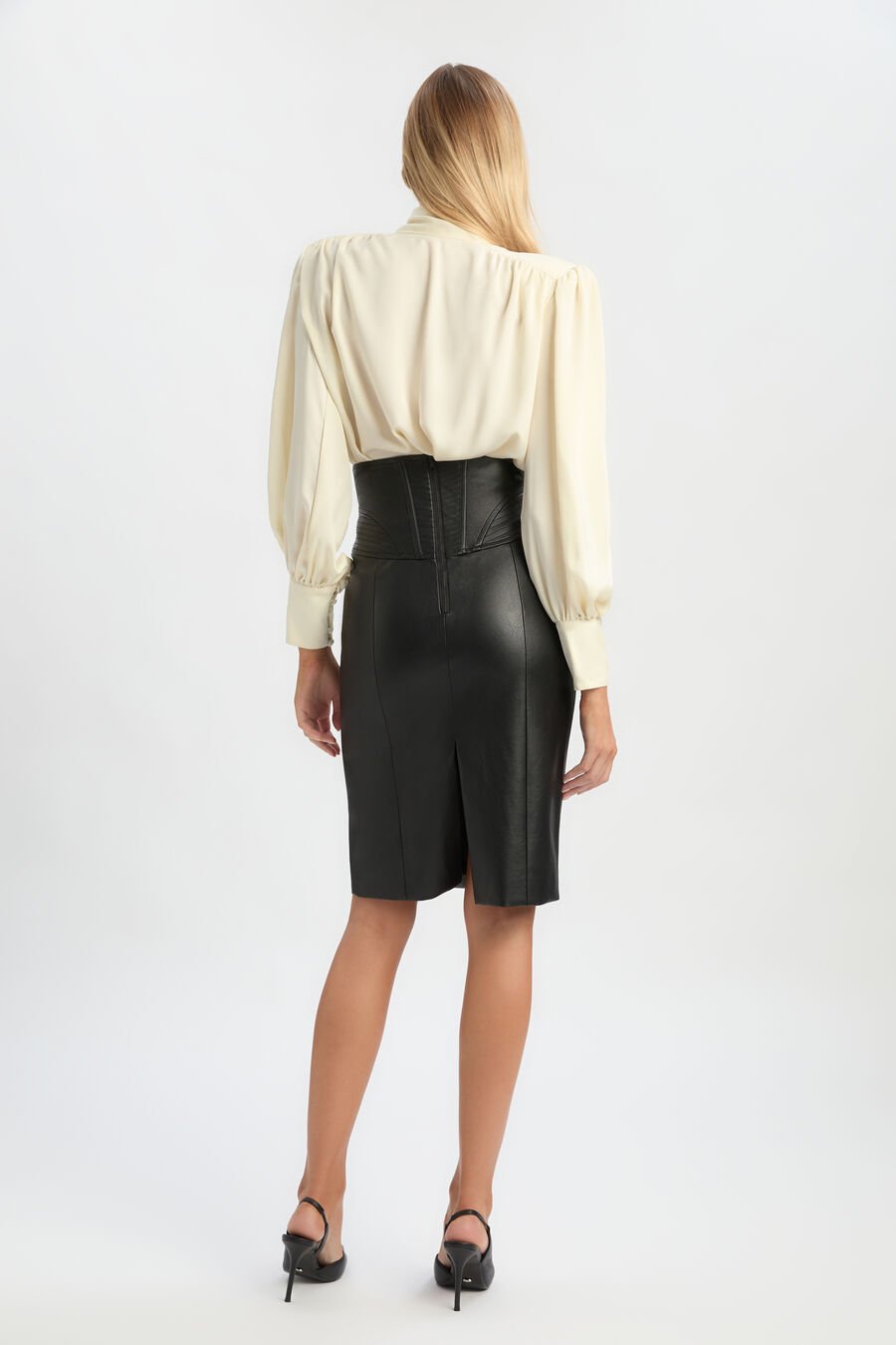 Henley Vegan Leather Skirt